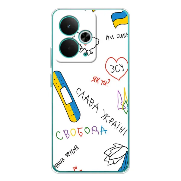 Чехол с принтом «Стикер» для Realme 14T