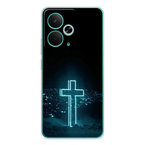 Чехол с принтом «Крест и город» для Realme 14T