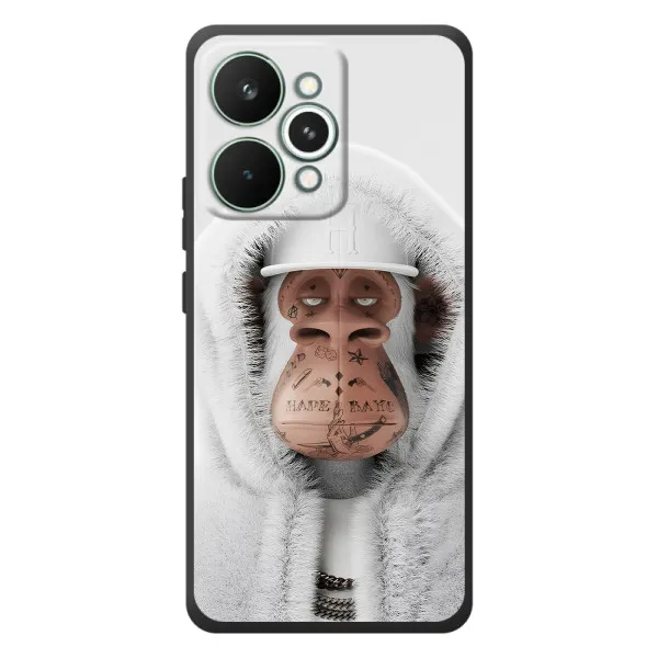 Чехол с принтом «обезьяна NFT в тату» для Realme 15 Pro