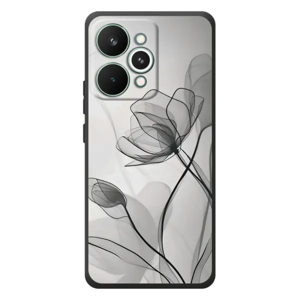 Чохол з принтом «Чорні квіти» для Realme 15 Pro Чохол з принтом «Чорні квіти» для Realme 15 Pro