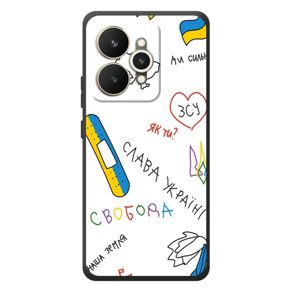 Чехол с принтом «Стикер» для Realme 15