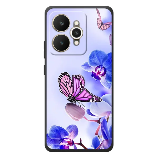 Чехол с принтом «Бабочка на цветочке» для Realme 15