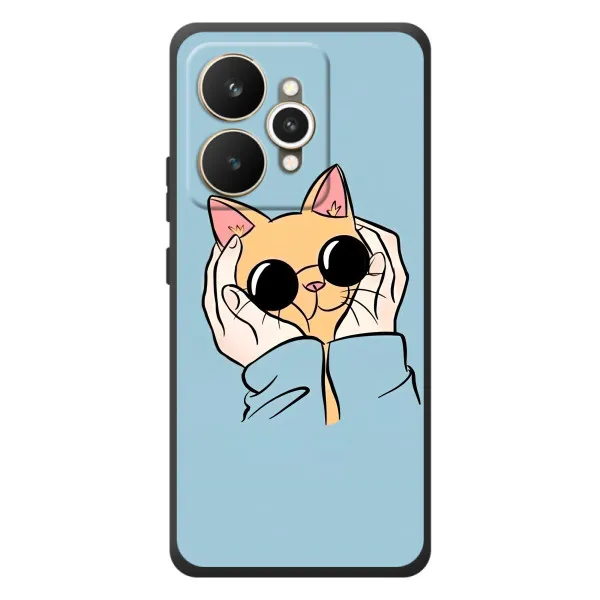 Чехол с принтом «Котик в очках» для Realme 15