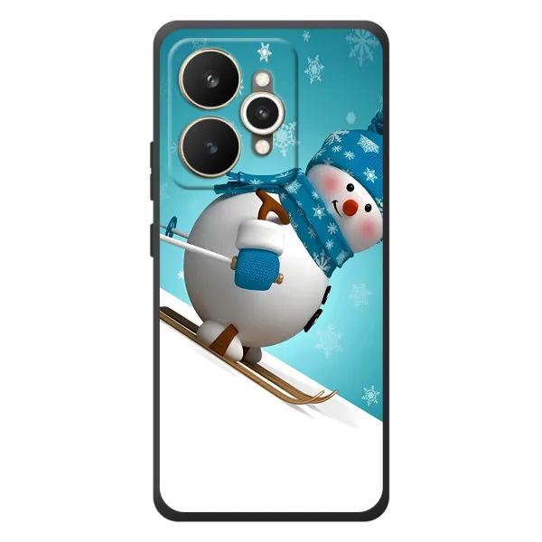 Чехол с принтом «Снеговик на лыжах» для Realme 15