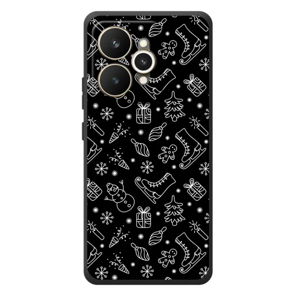 Чехол с принтом «Новогодний фон» для Realme 15