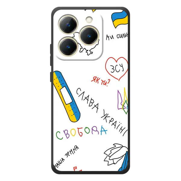 Чехол с принтом «Стикер» для Realme 15T