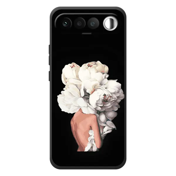 Чехол с принтом «Белые цветы» для RealMe 16 5G