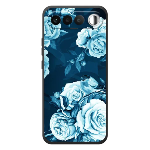 Чехол с принтом «Голубые Бутоны» для RealMe 16 5G