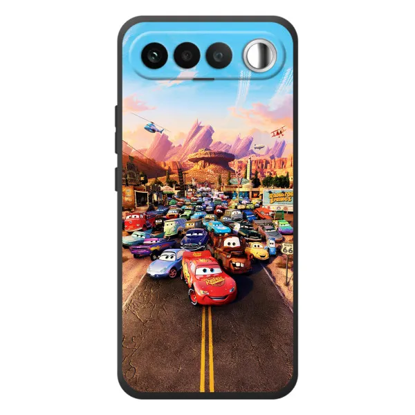 Чехол с принтом «Тачки на трассе» для RealMe 16 5G