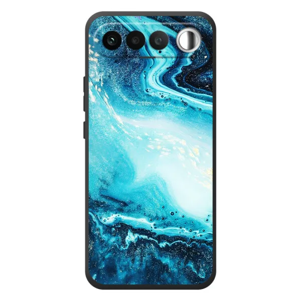 Чехол с принтом «Голубой мрамор» для RealMe 16 5G