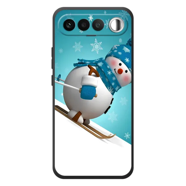 Чохол з принтом «Сніговик на лижах» для RealMe 16 5G