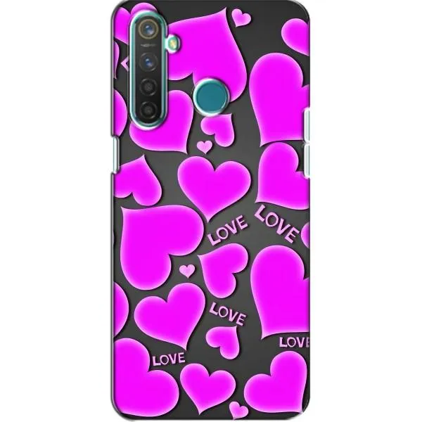 Чехол с принтом «Pink hearts» для Realme 5 Pro