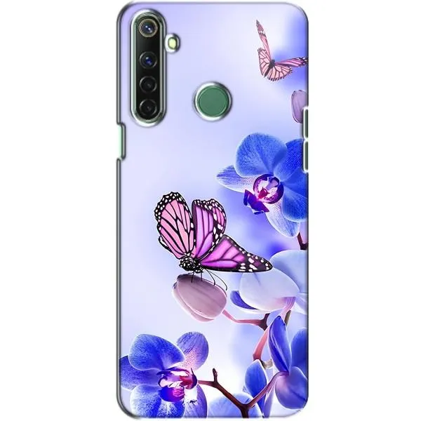 Чохол з принтом «Метелик на квітах» для Realme 6i