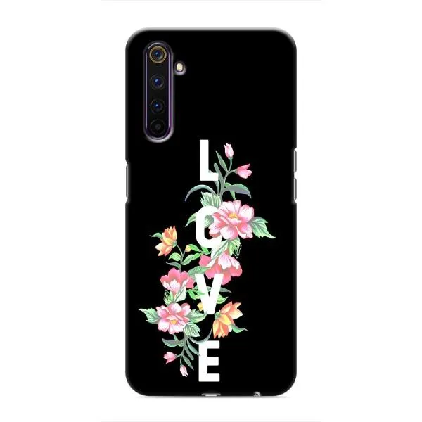 Чехол с принтом «Цветы LOVE» для Realme 6 Pro