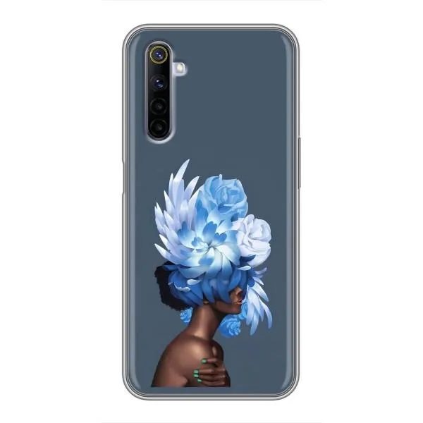 Чехол с принтом «Цветы на голове» для Realme 6