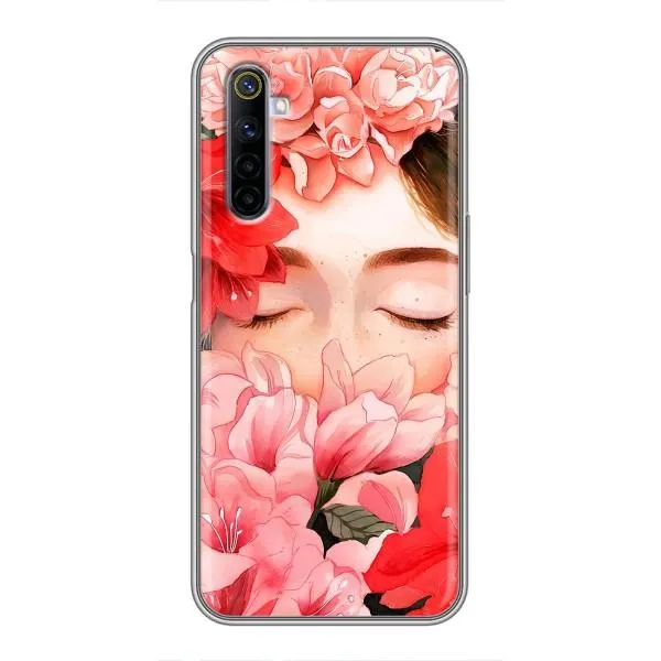 Чехол с принтом «Глаза в цветах» для Realme 6