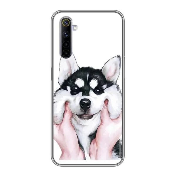 Чехол с принтом «Довольный Хаски» для Realme 6 Чехол с принтом «Довольный Хаски» для Realme 6