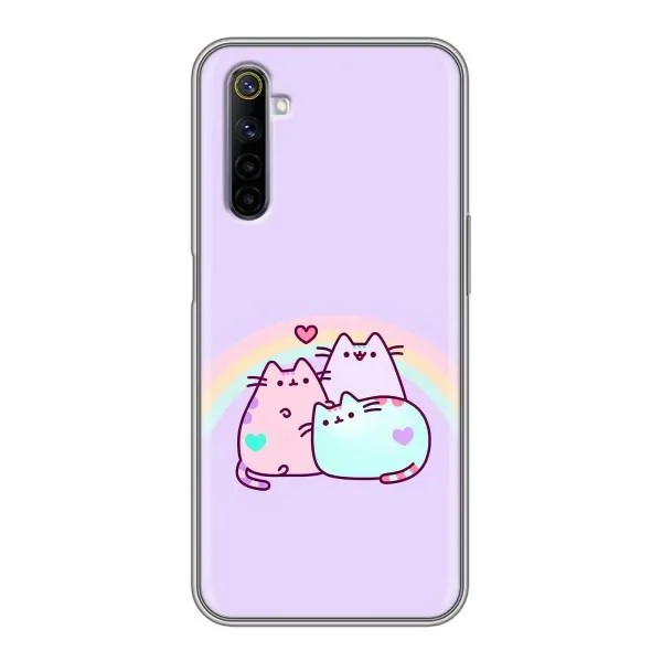 Чехол с принтом «Радужные котики» для Realme 6