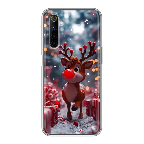 Чехол с принтом «Олень среди подарков» для Realme 6