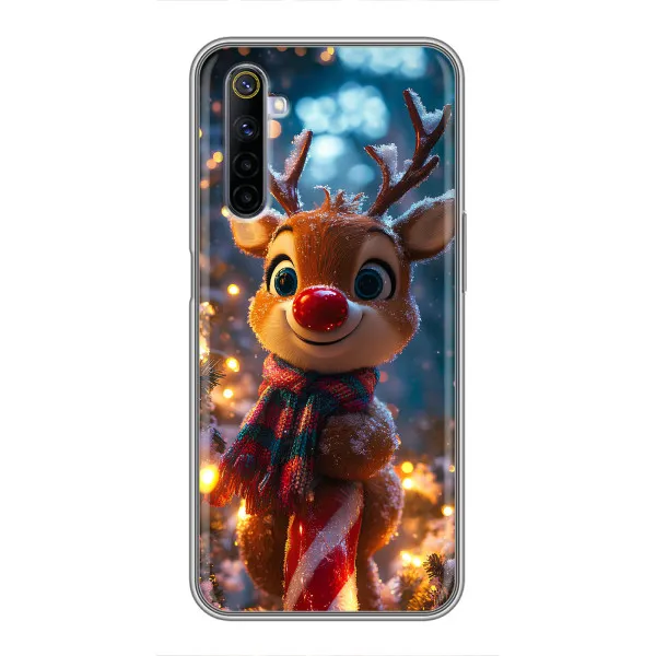 Чехол с принтом «Олень с шарфом» для Realme 6