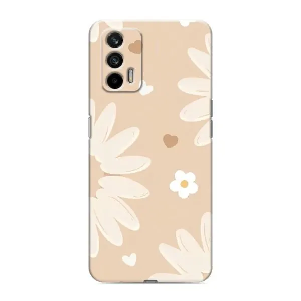 Чехол с принтом «Бежевые цветы» для Realme 7 Pro