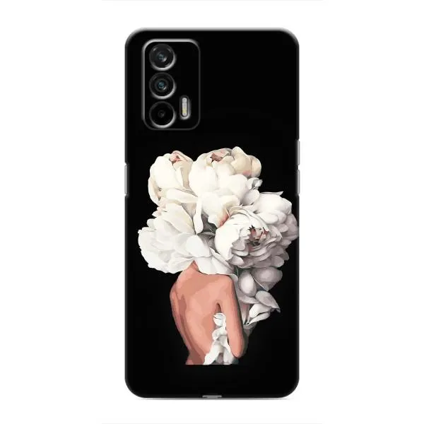 Чехол с принтом «Белые цветы» для Realme 7