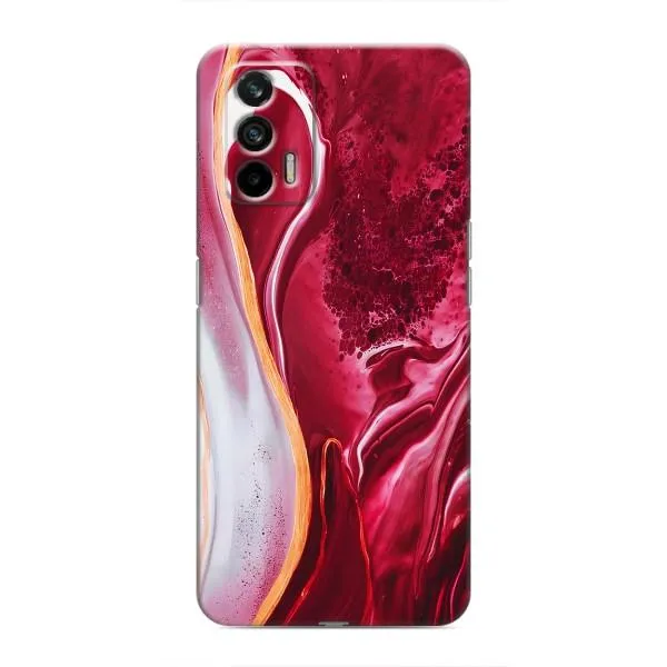 Чехол с принтом «Мрамор красный» для Realme 7