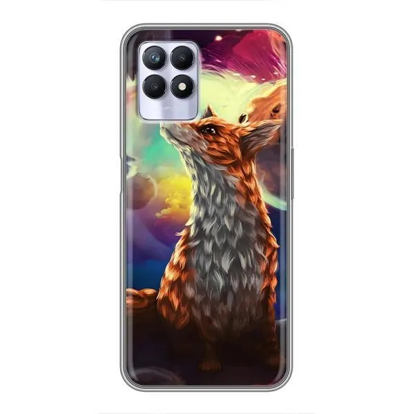 Чехол с принтом «Лисица в космосе» для Realme 8 Pro