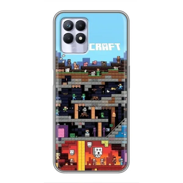 Чехол с принтом «фон Minecraft» для Realme 8 Pro