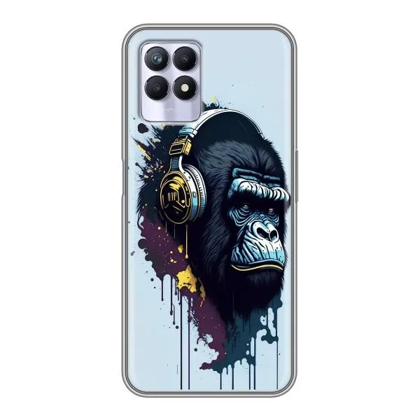 Чехол с принтом «Горилла в наушниках» для Realme 8 Pro