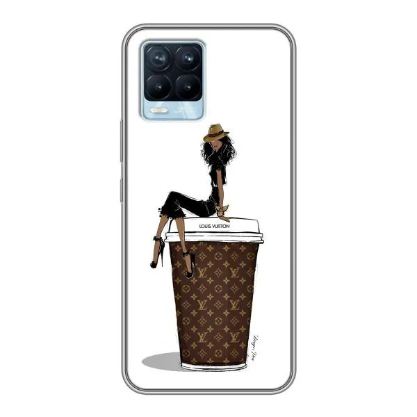Чехол с принтом «кофе LOUIS VUITTON» для Realme 8
