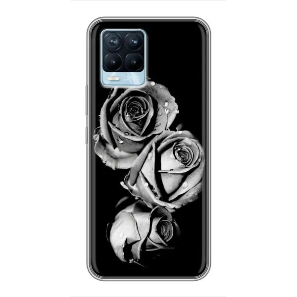 Чохол з принтом «Чорна троянда» для Realme 8 Чохол з принтом «Чорна троянда» для Realme 8