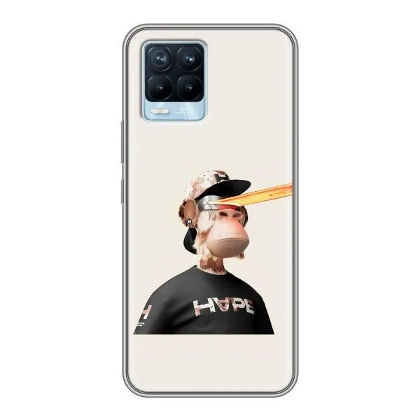 Чехол с принтом «обезьяна NFT в очках» для Realme 8 Чехол с принтом «обезьяна NFT в очках» для Realme 8