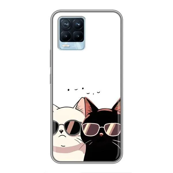 Чохол з принтом «Коти в окулярах» для Realme 8