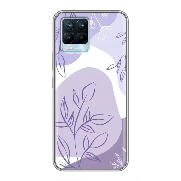 Чехол с принтом «Фиолетовые листья абстракция» для Realme 8