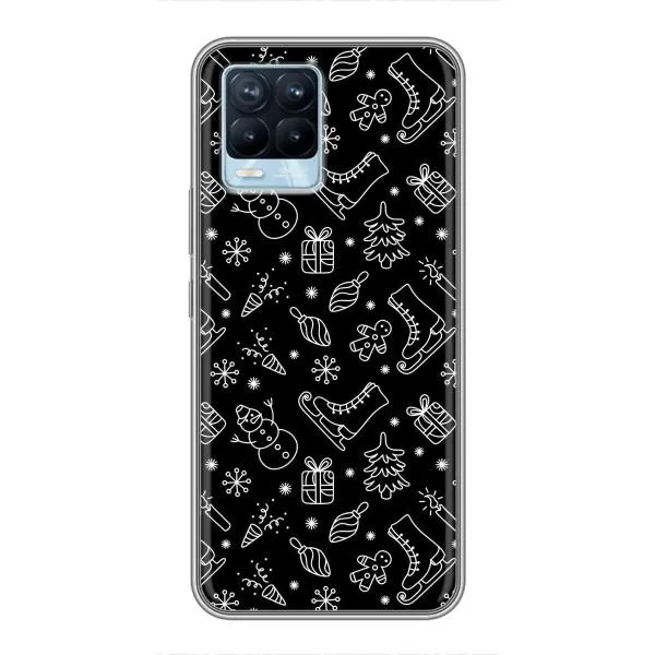 Чехол с принтом «Новогодний фон» для Realme 8