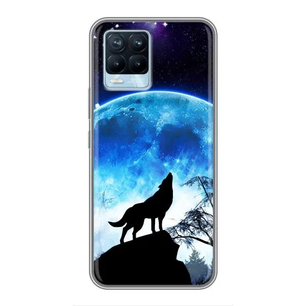 Чехол с принтом «Волк на луну» для Realme 8