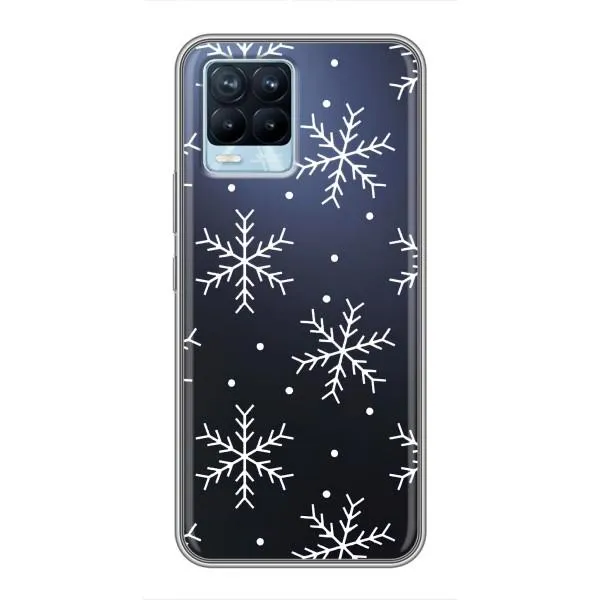 Чехол с принтом «Белые снежинки» для Realme 8