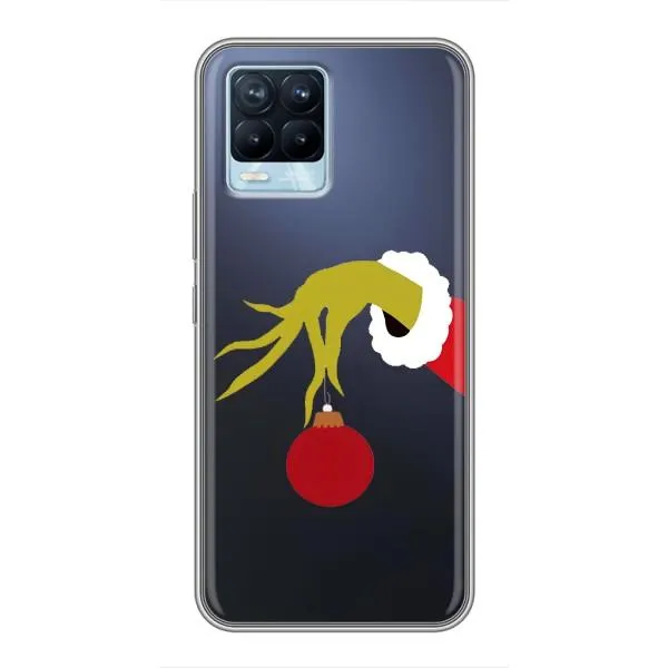 Чехол с принтом «Гринч с игрушкой» для Realme 8