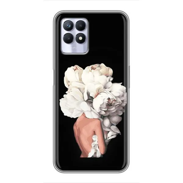 Чохол з принтом «Білі квіти» для Realme 8i Чохол з принтом «Білі квіти» для Realme 8i
