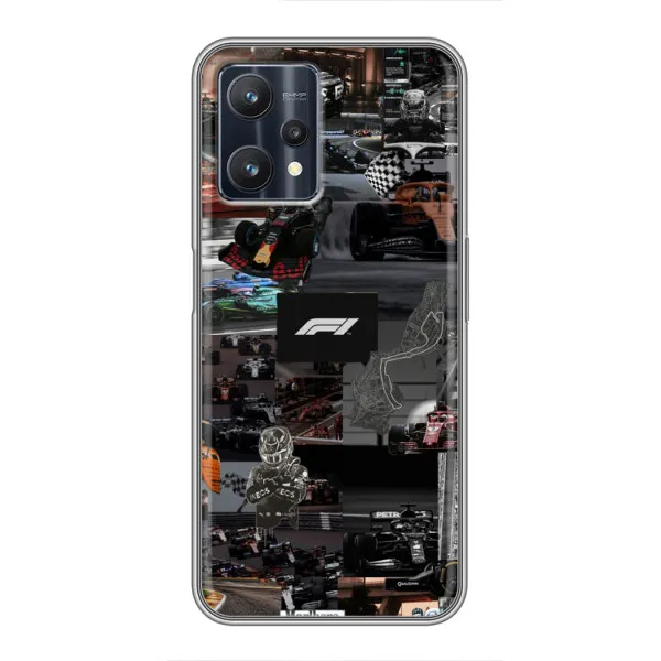 Чохол з принтом «Гоночний колаж Ф1» для Realme 9 Pro Plus