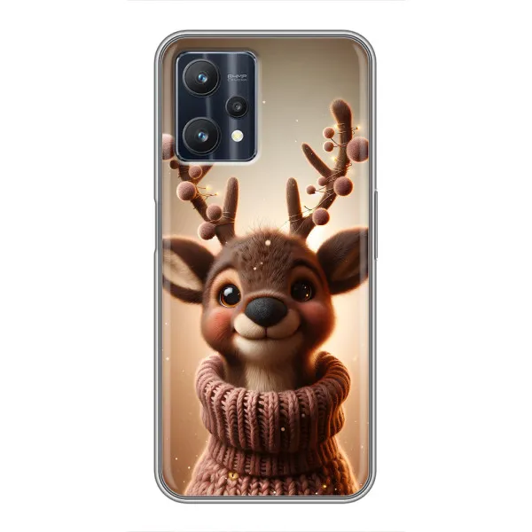 Чехол с принтом «Олень в свитере» для Realme 9 Pro Plus Чехол с принтом «Олень в свитере» для Realme 9 Pro Plus