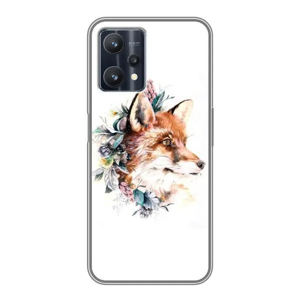 Чехол с принтом «Лисичка в цветочках» для Realme 9 Pro