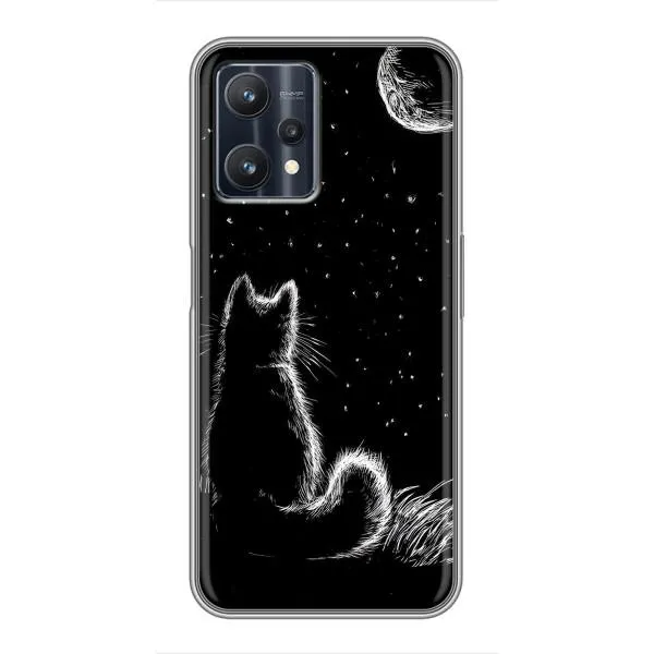 Чехол с принтом «Котик и луна» для Realme 9 Pro
