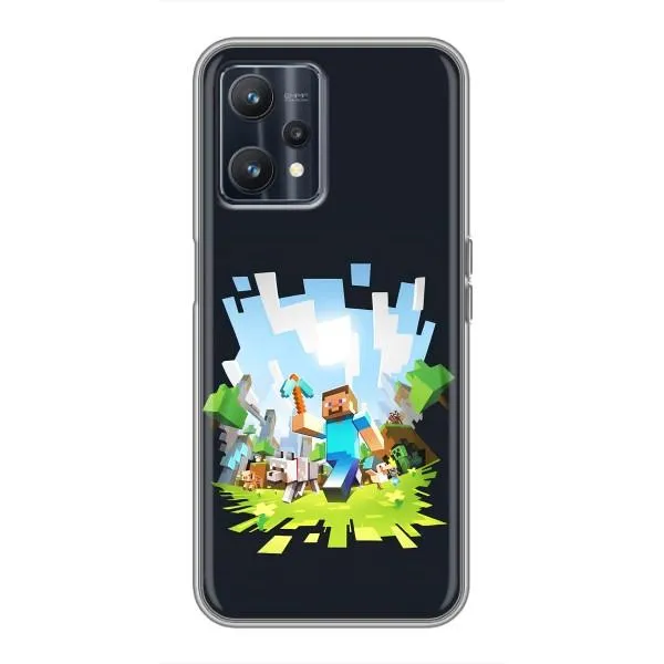 Чехол с принтом «персонажи Minecraft» для Realme 9