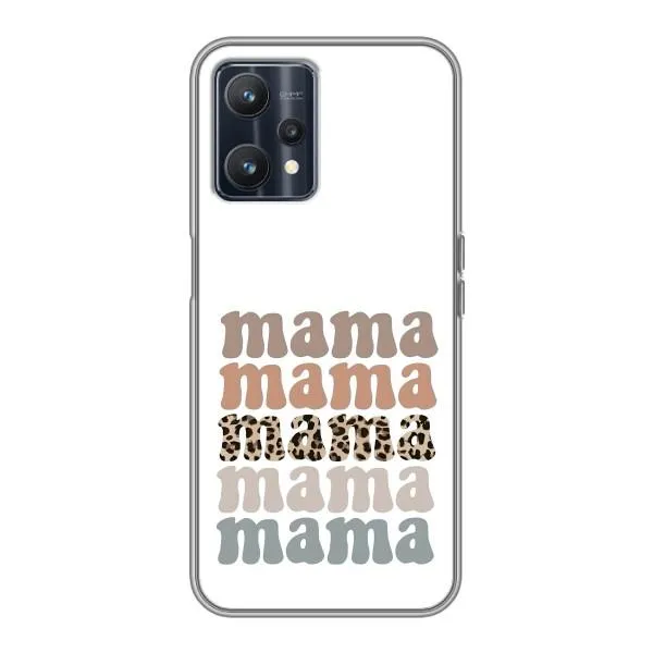 Чехол с принтом «Текстовый коллаж мама» для Realme 9