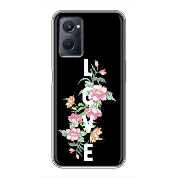 Чехол с принтом «Цветы LOVE» для Realme 9i Чехол с принтом «Цветы LOVE» для Realme 9i
