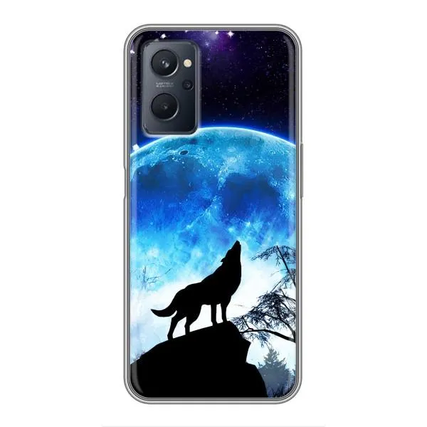 Чехол с принтом «Волк на луну» для Realme 9i