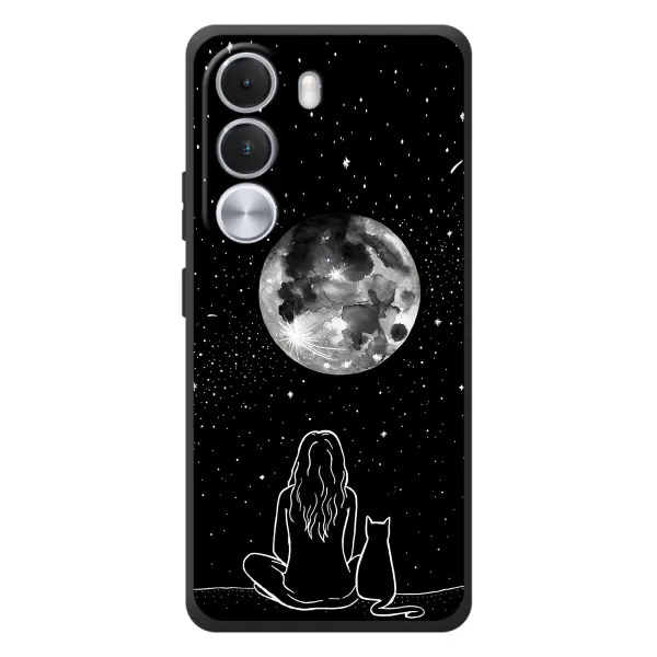 Чехол с принтом «Девушка с котом» для Realme C100i