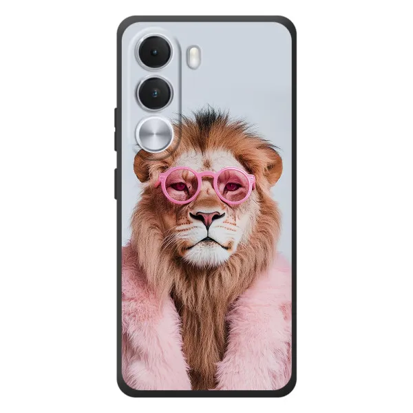Чохол з принтом «Лев в окулярах» для Realme C100i